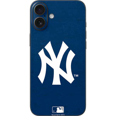 MLB New York Yankees - Solid Distressed iPhone 16 Plus Skin